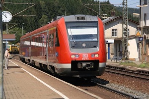 Triebwagen BR 612 in Ludwigstadt